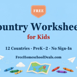 Free country worksheets for kids: 12 countries, PreK–2, no sign-in, with Japan, Egypt, Italy and France flags