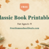 Free classic book printables for kids: Little Women character cards and a discussion questions page