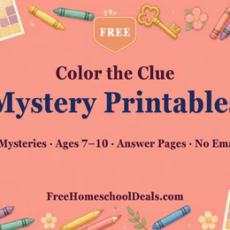 Free Color the Clue printables — 4 mysteries for ages 7–10 with answer pages, no email