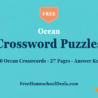 Free ocean crossword puzzles for kids with answer key